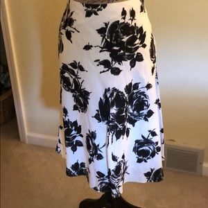 Black & white floral skirt from Talbots.